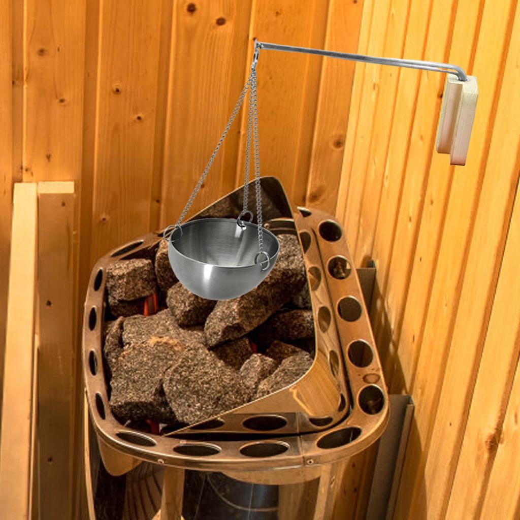 Stainless Steel Sauna Bowl Aroma Bowl Cup Essential Oil Bowl Sauna Room Accessories Aromatherapy Essential Oil Bowl Steam Room