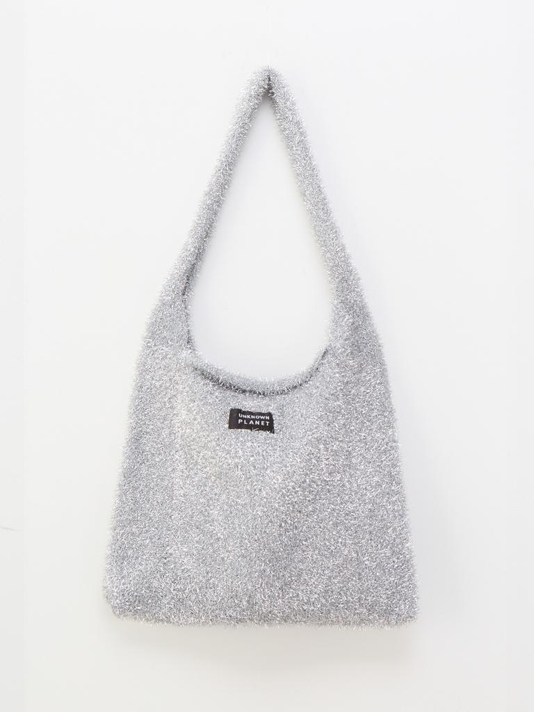Unknown Planet Knit Shoulder Bag Silver