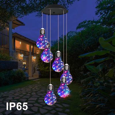 1 Pack Colorful Lights Solar Wind Chimes - Hanging Solar Lights Wind Chime Yard Decor