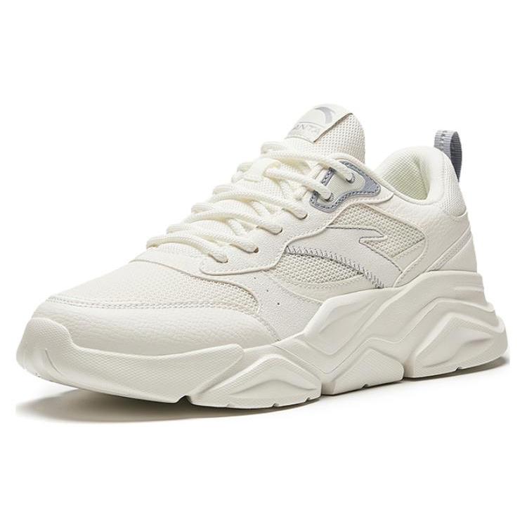 Anta Slip Resistant Abrasion Resistant Low Top Casual Shoes Men's White Gray 912338821-6