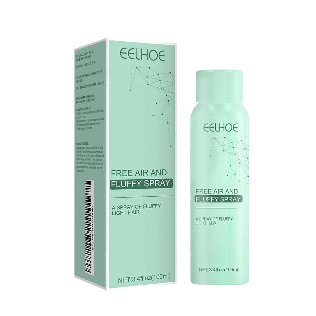 Spray per Capelli Secchi Senza Risciacquo da 100 ml, Rinfrescante e Naturale per Volume alle Radici, Texture Leggera, Controllo dell'Olio, Secchi e Puliti, Asciugatura Senza Lavaggio