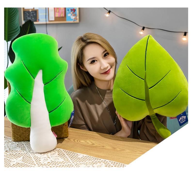 Plush Leaf Pillow For Office Or Home Decor Soft And Comfortable