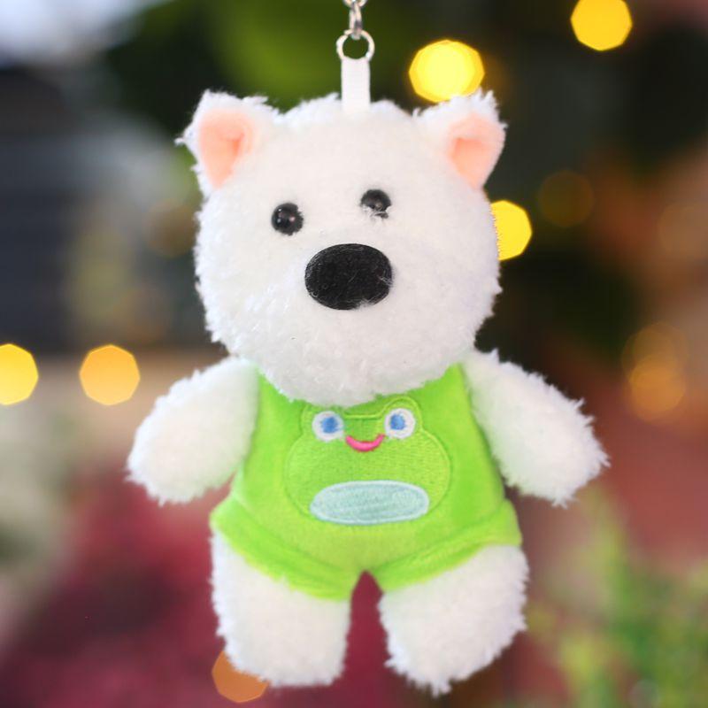 West Highland Puppy Plush Doll Keychain Trendy Couple Backpack Pendant Playground Doll Grab Machine