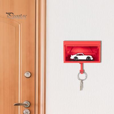 Držák na klíče od autogaráže s otevíracími dveřmi, nástěnný držák na klíče, dekorativní věšák na klíče pro domácí použití, automobilové nadšence