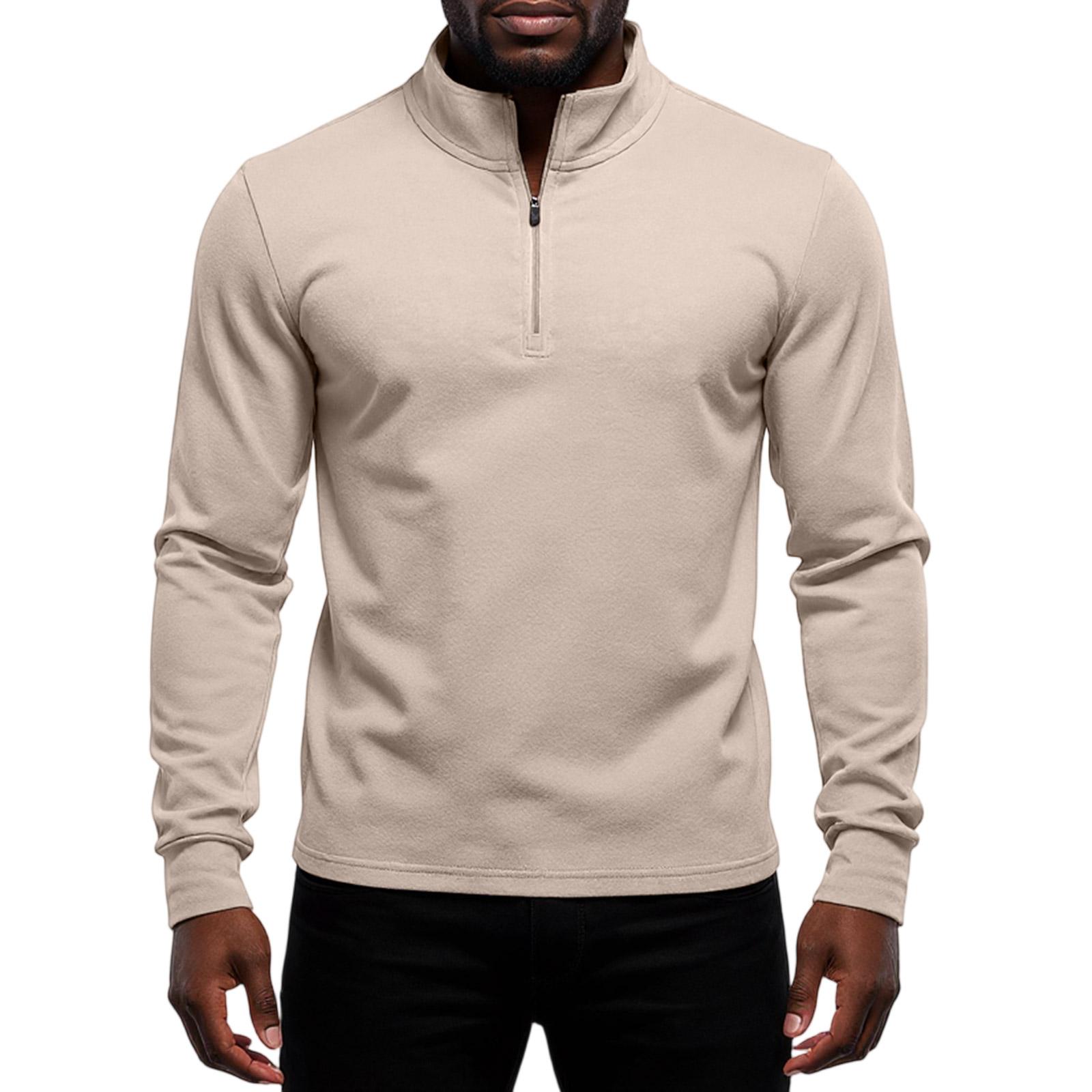 

Мужская футболка базового слоя с воротником-стойкой на молнии, сохраняющая тепло, худи XXL хаки