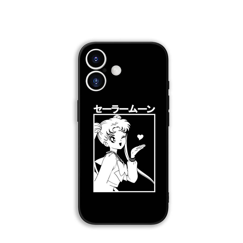 Funda Coque Cover for Apple iPhone 15 14 16 Plus XS 13 11 12 Pro Max XR X 16E ProMax Phone Case Cat Sailors Beautiful Girl Moon