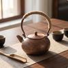 Chinese Tea Ceremony Kettle Handcrafted Hammered Copper for Collectors, Kitchen