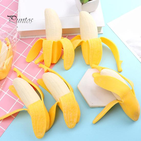 Anxiety Relief Toy 1/2/3Pcs Simulation Peel-off Banana Squeeze Stress Fruit Pinch Sensory Soft Kids Adults TPR Ball Calming Fidget