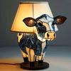 Schicke und funktionale Ornamente Heimtextilien Kreative Harz Kuh Schreibtischlampe Nachttischlampe Büros