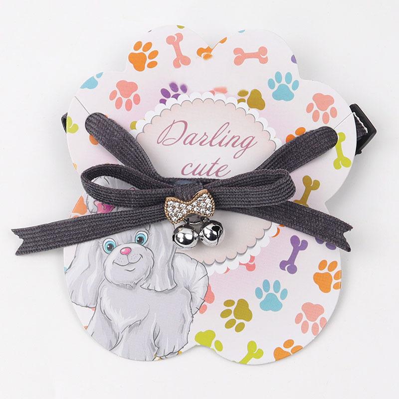 Pet Collar Accessories Bow Cat Bell Necklace Adjustable Corduroy Dog Accessories Pet Supplies