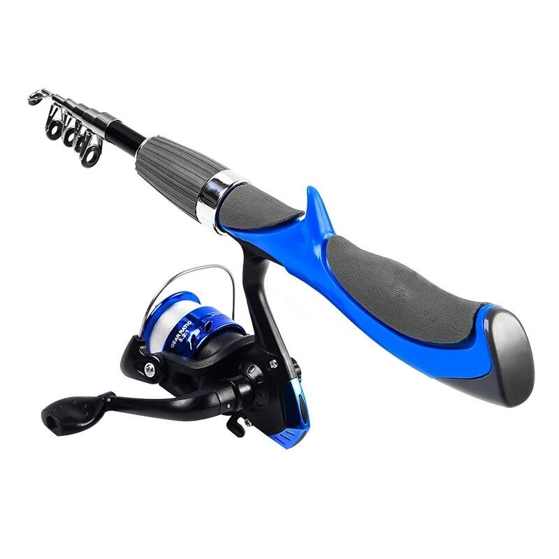 

Детская удочка из углеродного волокна, сверхтвердая лодка, 1,2 м/1,4 м, ледяная приманка, удочка с высококачественной рыболовной катушкой, набор рыболовных снастей 1.4m синий