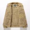 Autumn Winter Men Fleece Thick Warm Jacket Men Casual Windproof Coat Men Outwear Outdoor Fur Collar Jacket Men