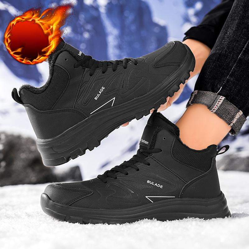 Winter Snow Boots For Men Women Keep Warm Cotton Shoes Outdoor Hiking Shoes Plush Warm High Ankle Boots Big Size 48 Man Sneakers