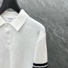 High-Quality Unisex Striped Knit Lapel Pullover Sweater for Autumn/Winter