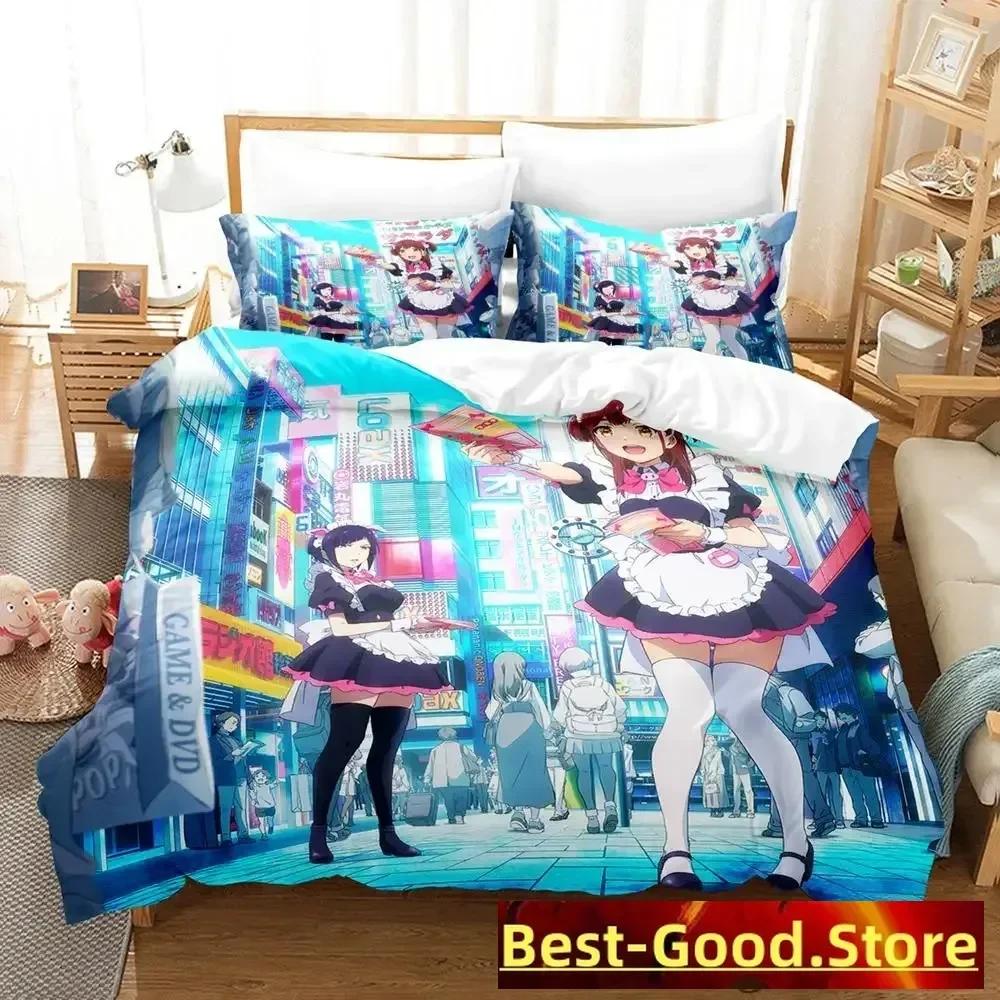 

akiba maid war Beding Set Single Twin Printed Bed Linen Set With Pilowcase Bed Soft Duvet Cover Single Double Quen Super King-Sized Dimensionsd 135*200cm Eu-Single