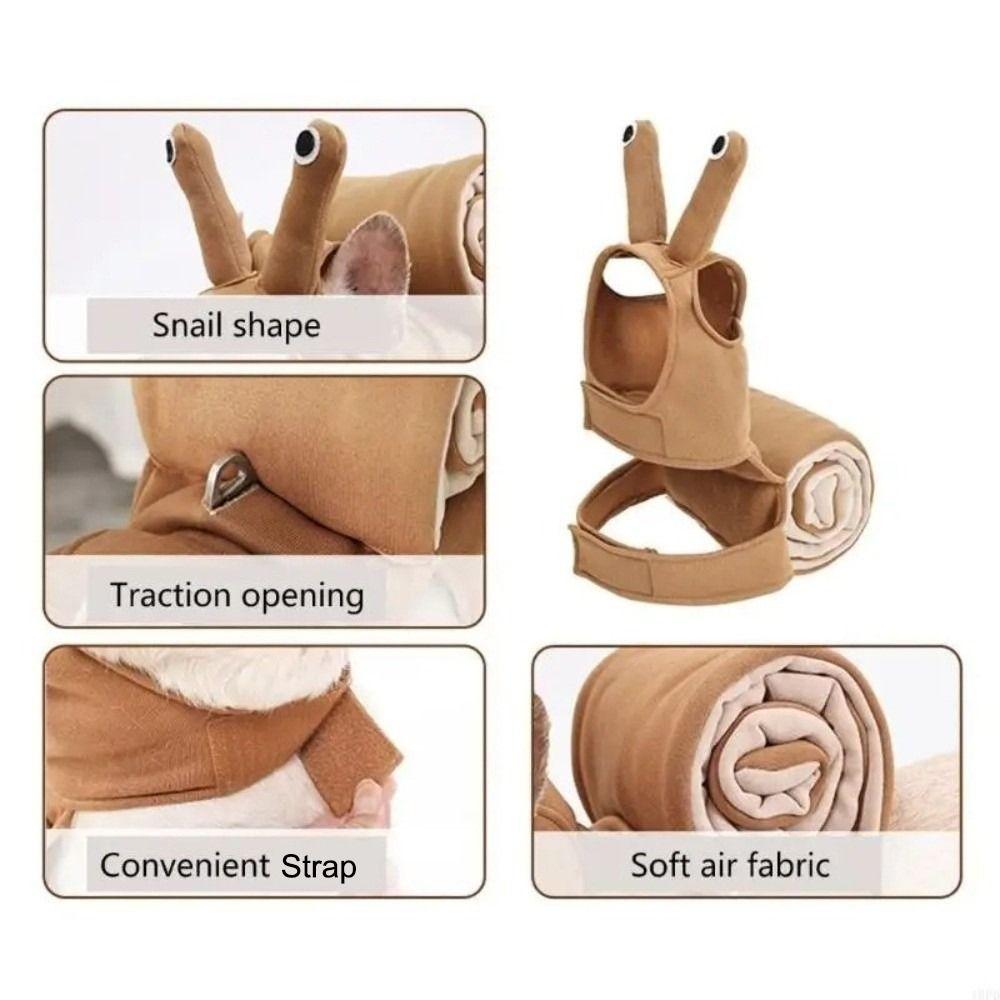 New Soft Cat Dog Snail Costume Cute Cartoon Snail Pet Costume Easy To Wear Cat Dress Up Halloween Christmas