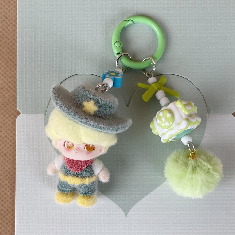 Cowboy Didi Schlüsselanhänger mit Cartoon-Plüschanhänger für Geschenke und Partydekoration