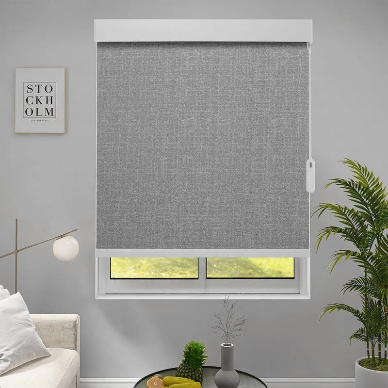 2025New Style Design 100%Blackout Fabric Can Connect Wifi Google Motorized Roller Blinds For Windows