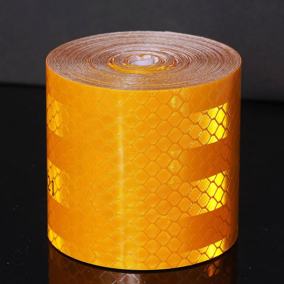 

Car Reflective Tape Yellow DOT-C2 Auto Safety Warning Sticker Reflector Protective Tape Strip Film for Trucks Auto Motorcycle 5cm&1m жёлтый