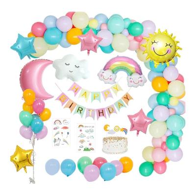Set de Globos para Fiesta de Cumpleaños Tema Cielo Reutilizable Engrosado Ecológico Set de Globos de Látex para Vivir