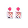 White Autumn and Winter Gentle Snowman Snowflake Asymmetric Christmas Tree Earrings Design