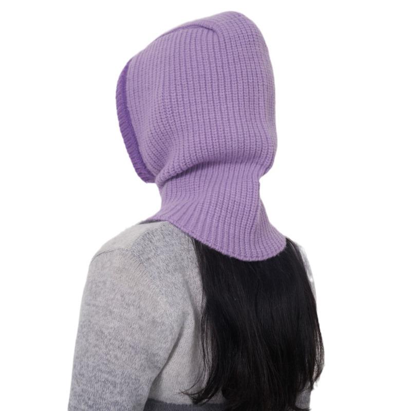 Original Niche Balaclava Hat Women, Winter New Big Head Circumference Warm Ear Protector Wool Knitted Hat