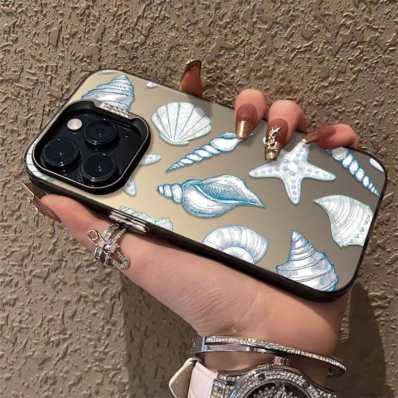 Sea Conch Starfish IMD Phone Case For iPhone 16 14 15 Plus 13 12 11 Pro Max 16E Cover Fundas