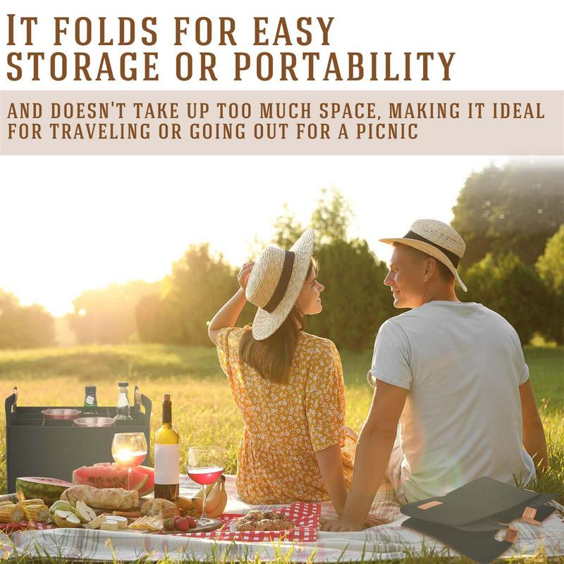 12 Bottle Felt Wine Carrier Tote Reusable Grocery Bags  Felt Red Wine Storage Bag For Travel Camping Picnic Protective Wine Bag