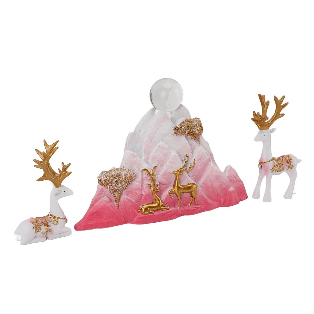 Resin Sitting Standing Deer Statues Reindeer Figurines Ornaments Mountain Rockery Sculpture for