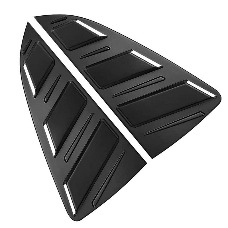 For Volkswagen VW POLO     Car Rear Window Shutter Cover Louver Side Vent Trims ABS Chrome Styling Accessories