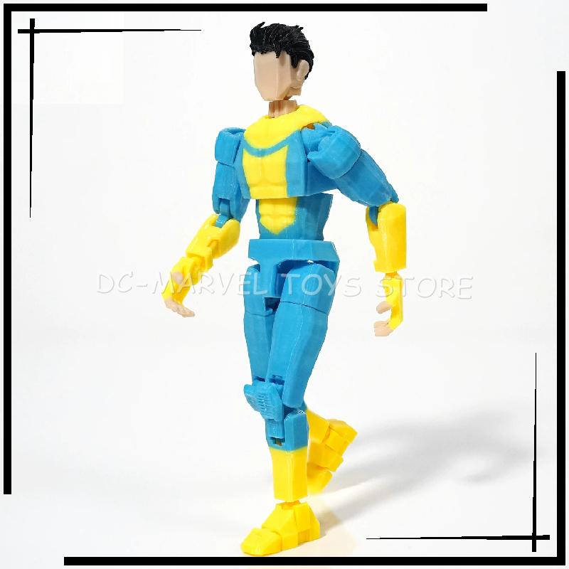 New  3d Printed Invincible Boy Light Blue Mark Stripe Mark Dummy13 T13 Multi-Jointed Shapeshift Action Figure Toys