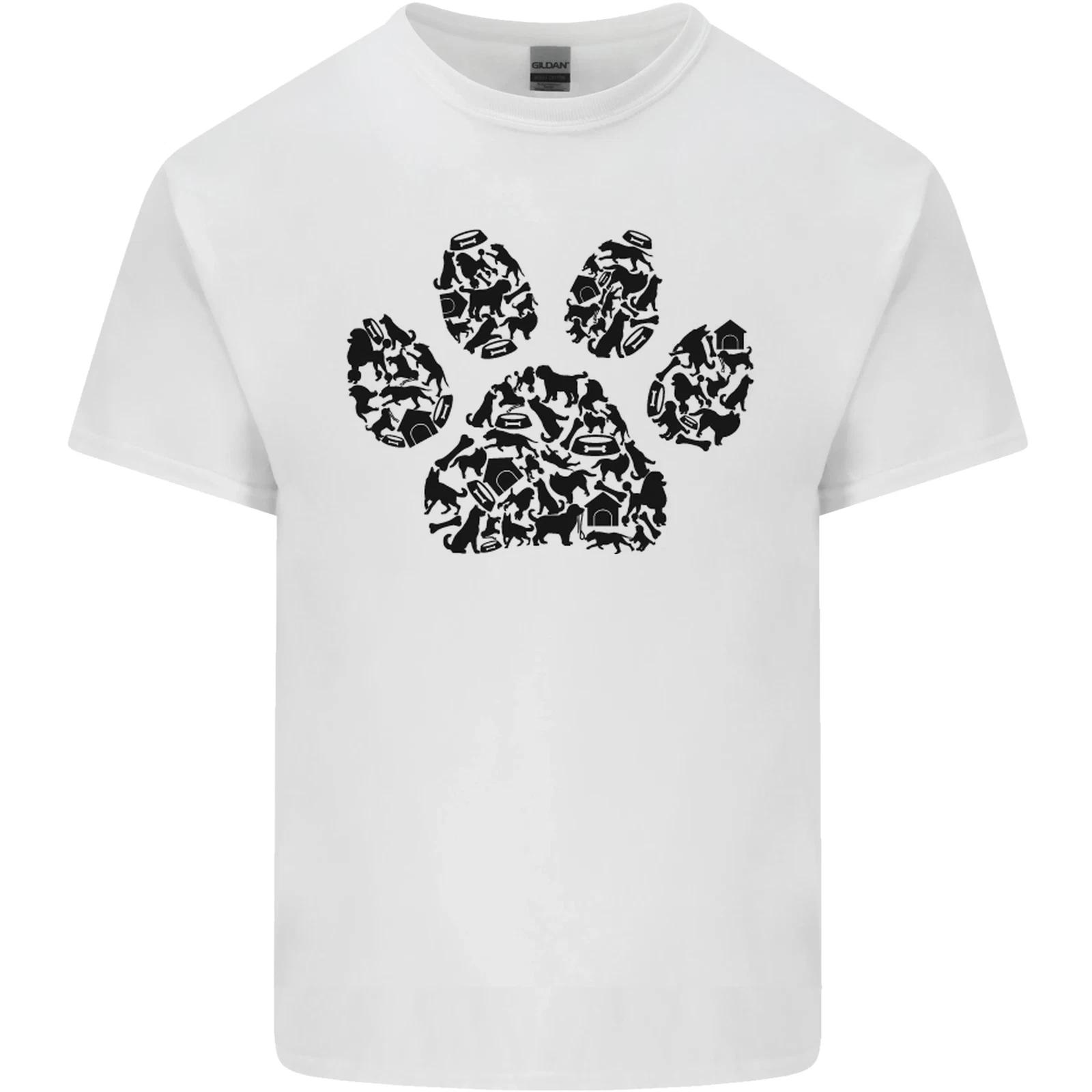 

Dog Paw Print Word Art Kids T-Shirt Childrens M