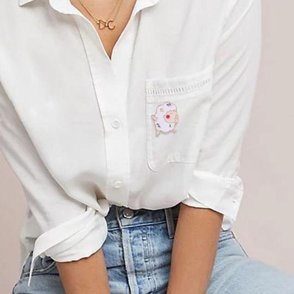 Interest Jesus Messiah Brooches Little Sheep Christian Faith Icon Badge Shirt Lapel Pins  Clothes