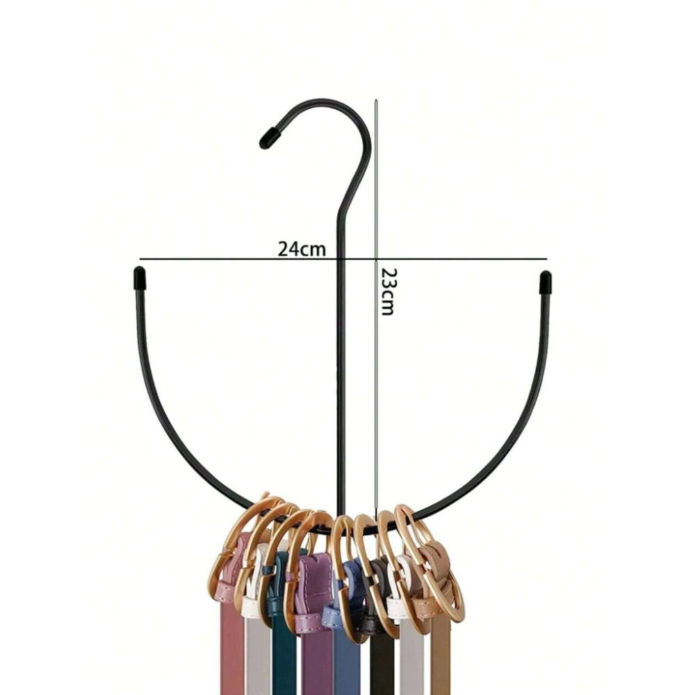 1pc Multi-Functional Stainless Steel Solid Metal Coated Belt Hanger, Suitable for Storing Ties, Scarves, Belts, Bags, Etc. Decorations Decor Festival