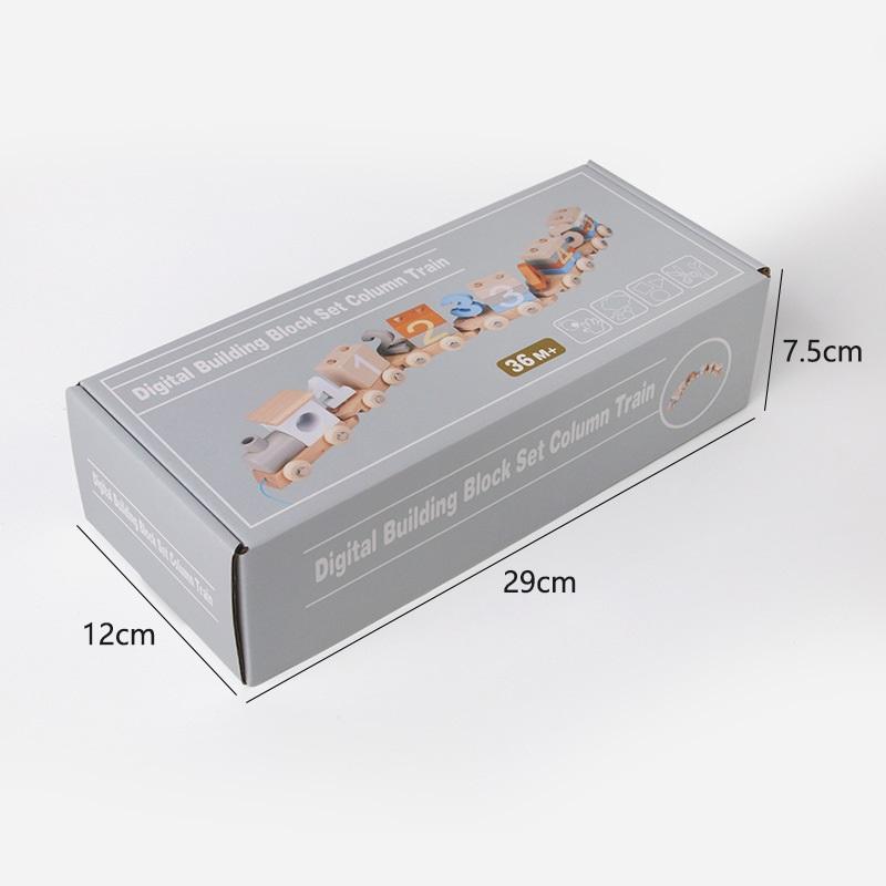 Digital Train Wooden Toys Children's Educational Assembly Magnetic Building Blocks Enlightenment Baby Girls And Boys