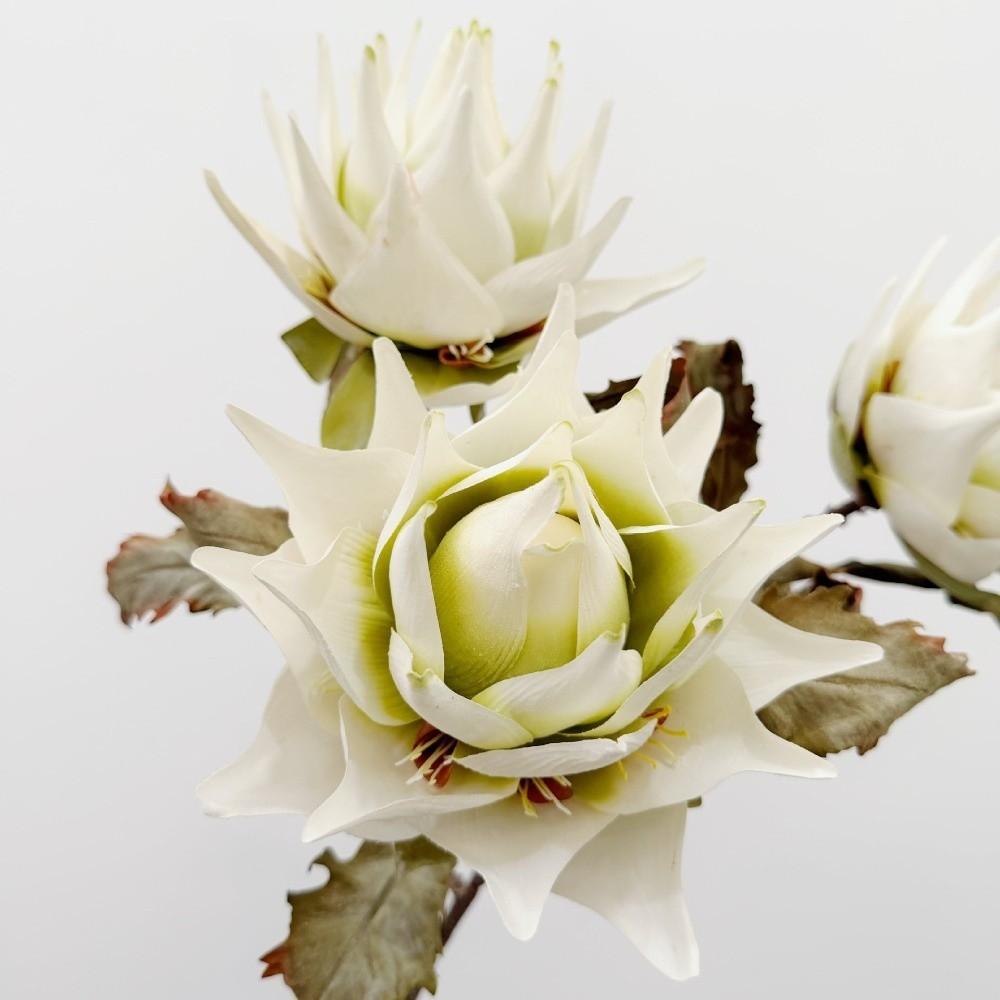 Floral Display Artificial Emperor Protea Flowers Large Faux Thistle Flowers  Wedding Decoration