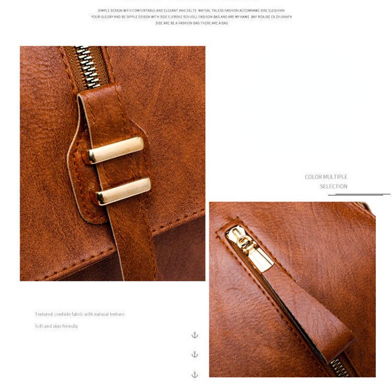 Poșetă rucsac din piele PU pentru femei Geantă de umăr convertibilă cu clapă cu cataramă