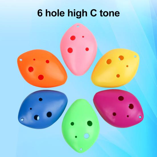 Professional 6 Holes Plastic Treble C Ocarina Flute Kids Musical Instrument