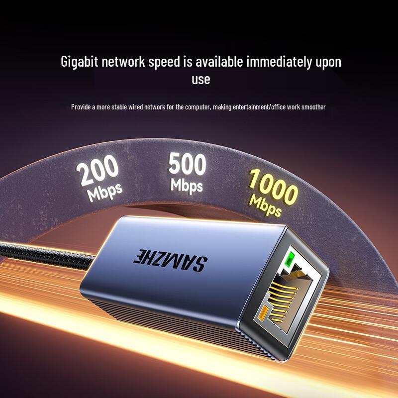Shan Ze USB 3.0 & Type-C to Gigabit Ethernet RJ45 Adapter