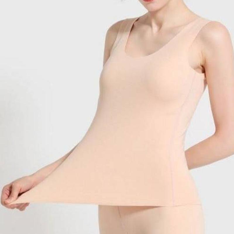 Thermounterwäsche Weste Thermo-Lingerie Frau Winterkleidung Bequemes Warmes Oberteil Innere Bekleidung Thermohemd Damen Unterhemd