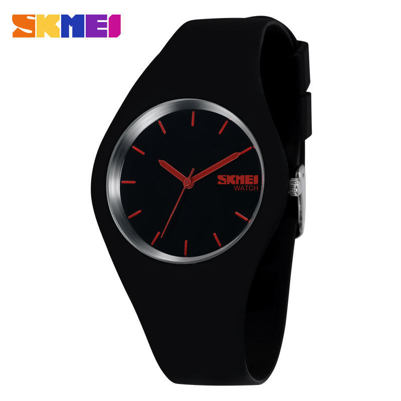 SKMEI 9068 Wristwatches For Lady Fashion Casual Watch Female Gift Women Watches Man Silicone Strap 3Bar Waterproof Clock Quartz