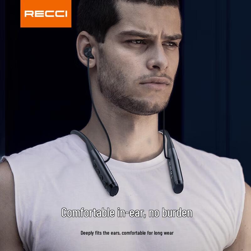 Recci REP-W65 Wireless Bluetooth Neckband Sports Earphones