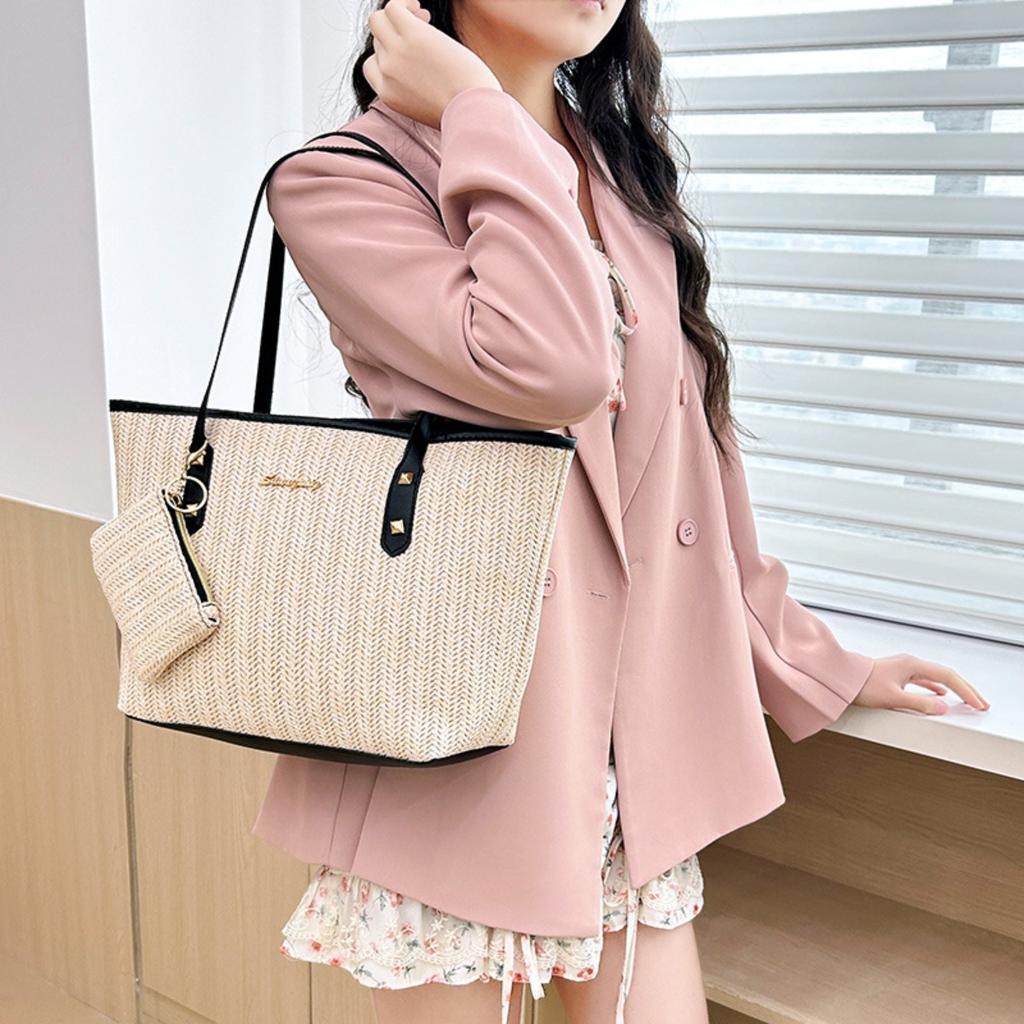 Women's Bag, Woven Bag, Spring Style, Large Capacity, Casual Bag, Shoulder Bag, Woven Bag, Tote Bag