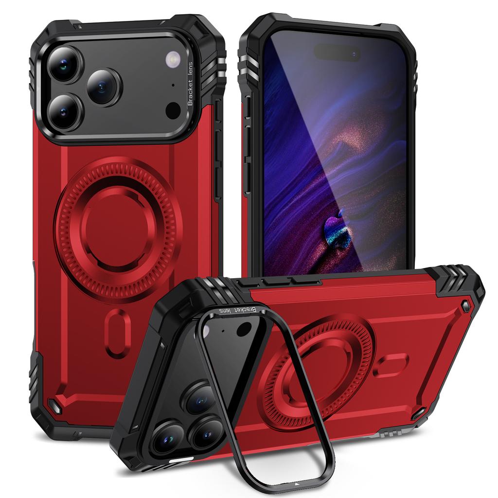 Compatible with iPhone 17 Pro Max military magnetic phone case, Apple 16 Pro stand, 15 shockproof 14 protective cases