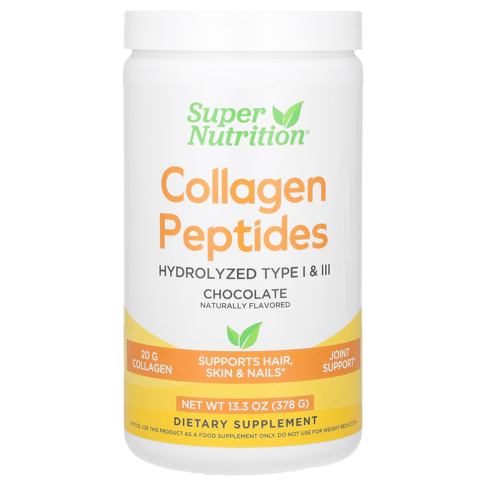 

Collagen Peptides, Chocolate Flavor, 378G(13.33Oz)