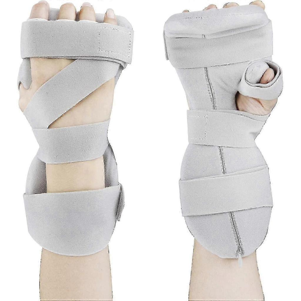 Stroke Hand Splint Soft Function Rest Wrist Orthosis Night Hand Splint Support Fixator (Right Hand)