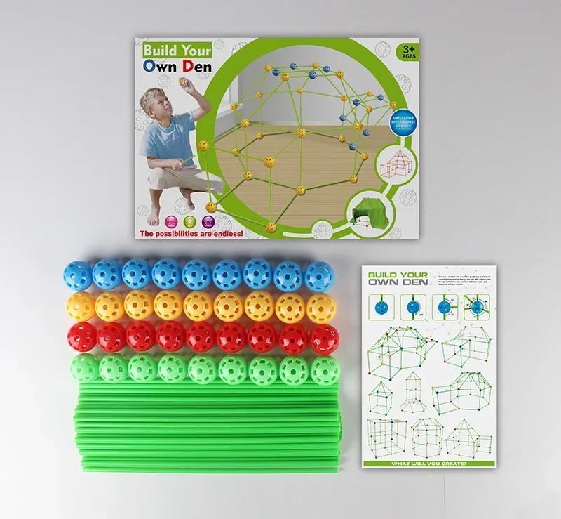 

Дети DIY вставки бусины палатка здание игровой домик игрушки головоломки блоки замок туннели игрушки модель здания игрушка детский подарок на день рождения