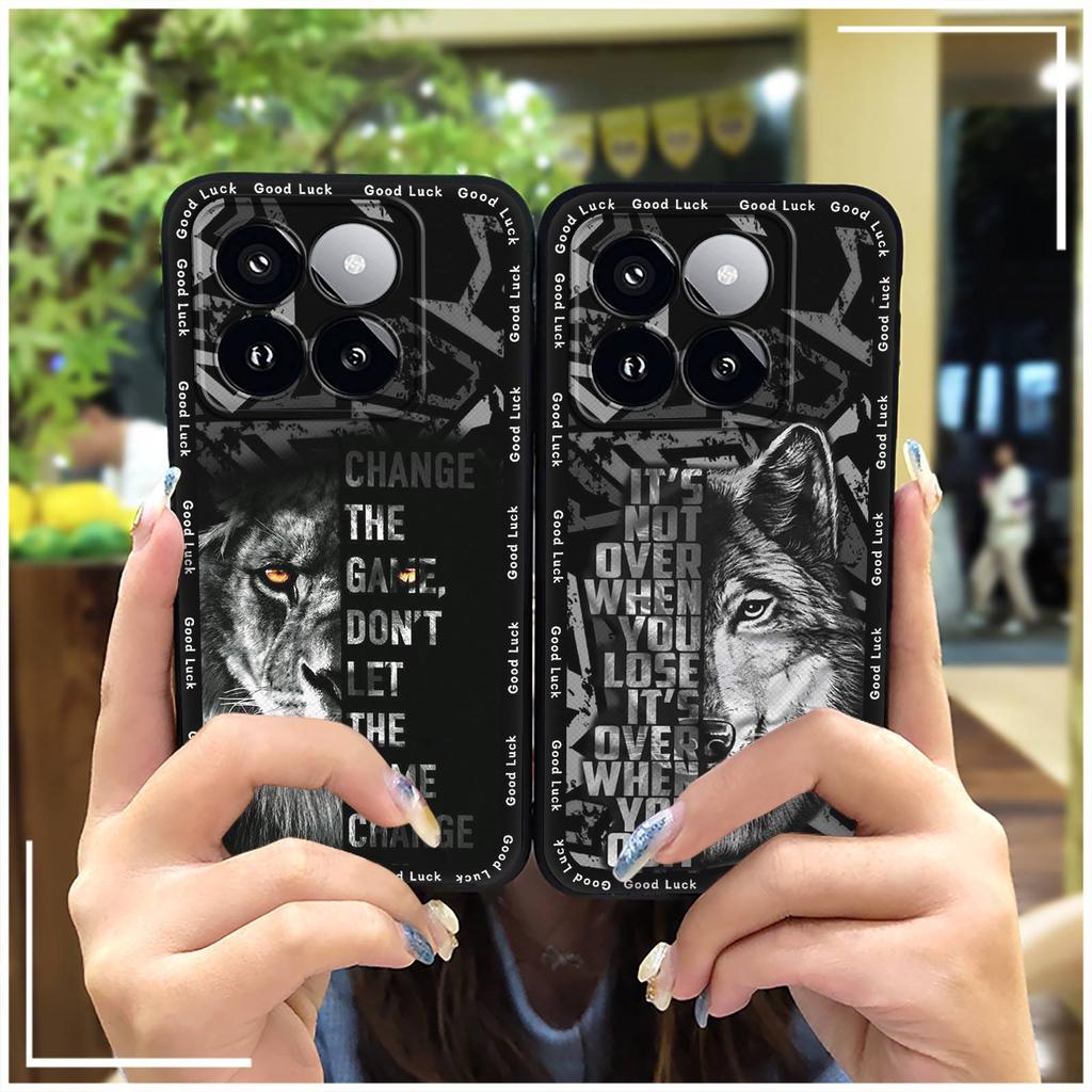 Silicone TPU Phone Case For Xiaomi 14T Pro Cartoon Protective Cute Anti-dust Shockproof Durable Soft Case Graffiti