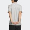 Adidas Logo Polo Shirt Quick-Dry Outdoor Sports Short Sleeve Men Tops Metallic-Grey IC4415