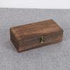 Earring Containers with Lid Wooden Storage Box Decorative Trinket Case Jewelry Box Clamshell Box